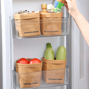 日本牛皮纸袋可水洗冰箱，水果蔬菜收纳保鲜袋防水ins风食品袋花盆
