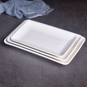 陶瓷盘子白色长方盘菜盘肠粉，盘酒店西餐，盘子创意寿司盘长方盘子