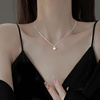 925纯银天然珍珠项链，2023年女简约时尚，百搭高级感锁骨链网红