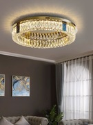 艺术设计不锈钢水晶灯客厅吸顶灯，轻奢现代客厅，卧室全光谱吸顶灯