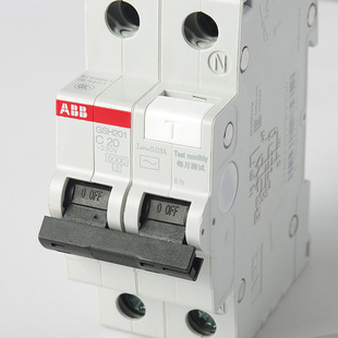ABB空气开关带漏电保护器家用GSH200小型断路器1P2P63A电闸带漏保