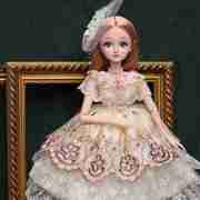 安娜公主洋娃娃现代大眼女宝宝人鱼，头部古装巨型60厘米限量粉色12