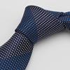 藏青色波点领带男正装商务7cm深蓝色，圆点领带时尚休闲手打窄