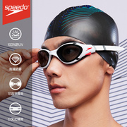 speedo速比涛专业竞速泳镜男女，款高清防雾防水成人大框游泳眼镜