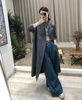 2024春季韩版立领复古工装系带，风衣女中长款廓形高级感小个子外套