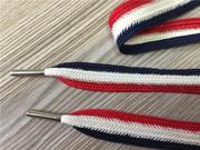 1.5cm宽棉红蓝白三色腰带金属包头绳(包头绳)帽绳腰绳衣绳多用途时尚靓绳