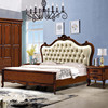 美式实木床1.8米双人床婚床主卧欧式床白色公主床轻奢床现代简约