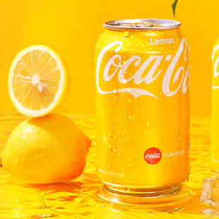 6罐香港版可口可乐柠檬味，可乐进口碳酸饮料汽水金黄色易拉罐饮品