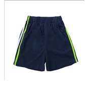 绿白条校服裤两道杠校服短裤儿童男童女小学生夏季薄款运动裤外穿