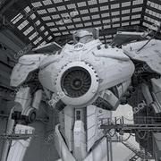 环太平洋机甲危险流浪者科幻机械，机器人c4d模型，3d渲染设计素材