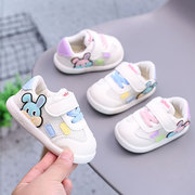 春秋男宝宝鞋子女童透气网鞋运动鞋，软底婴儿学步鞋0-1一岁3小白鞋