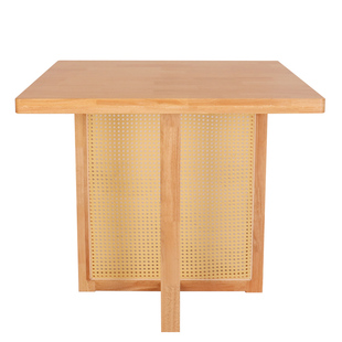 北欧实木餐桌藤编桌椅，组合现代简约餐桌家用小户型桌餐厅方形桌子