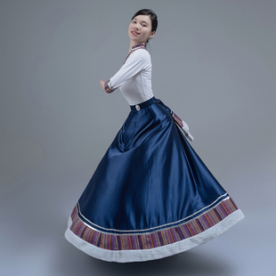 藏族舞蹈演出服舞台表演西藏跳舞艺考女少数民族成人练习考级服装