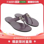 99新未使用香港直邮gucci女士粉色漆皮夹，趾凉鞋371397-bs74