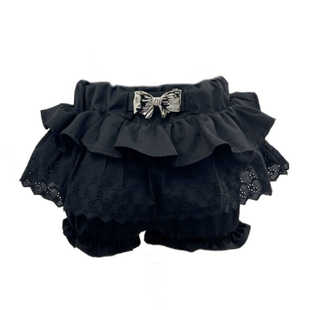 自制黑色高级感短裙，纯欲重工蝴蝶结蕾丝设计感半身裙短裤裙送腰带