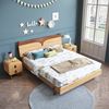 北欧1.5m实木床简约单人儿(单人儿)童床，1.2米卧室套房拼色家具649