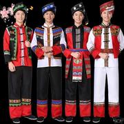 壮族服装男少数民族舞蹈，表演服饰苗族成人，土家族广西三月三演出服
