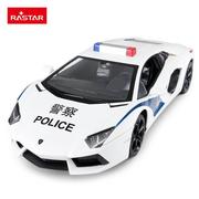 RASTAR星辉兰博基尼警车110特警察公安遥控汽车男孩儿童玩具43010