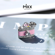 mixx925银饰品个性时尚，粉色相机原创设计情侣，吊坠送女友生日礼物