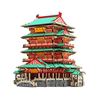 江西滕王阁中国古风建筑高难度手工DIY拼装激光木制立体拼图模型