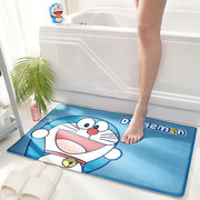 正版哆啦a梦家用吸水地垫，卫生间门口防滑垫，卡通浴室洗手间速干垫