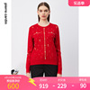 皮尔卡丹女冬季红色长袖圆领套头衫绵羊毛打底衫N3499K3427R3