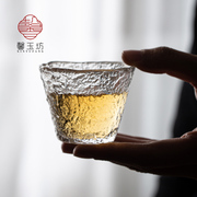 馨玉坊日式玻璃小茶杯功夫茶具喝茶杯子品茗杯水晶透明耐热酒杯