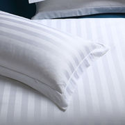 酒店用四件套加厚布草宾馆家纺三件套缎条床上用品床单被套枕套