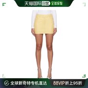 香港直邮潮奢remain女士黄色五袋皮革，短裙5014802401