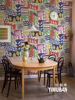北欧彩色创意壁纸客厅卧室背景墙纸女生房床头墙定制壁画餐厅墙布