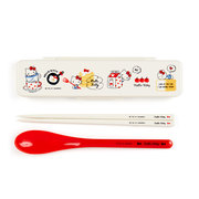 日本sanriohellokitty餐具筷子勺子，連盒套裝(春)