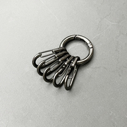 设计感小众金属个性钥匙扣高档挂件复古钥匙套绳弹簧钥匙圈环