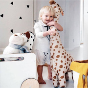 ins北欧创意可爱长颈鹿公仔，毛绒玩具抱枕玩偶，睡觉抱枕可站立民宿