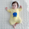 婴儿夏季无骨薄款七分袖莫代尔连体衣空调睡衣儿童睡袋宝宝居家服