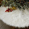 圣诞节装饰品圣诞树树裙白色地垫围裙，地毯树底下装扮场景摆件布置