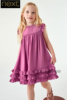 英国next女童可亲子，玫粉色缎面无袖，连衣裙礼服u64-845