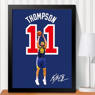 克莱汤普森相框桌面摆台装饰画NBA勇士球星照片海报挂画生日礼物