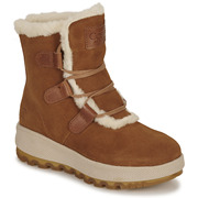 casualattitude女靴厚底，防滑毛绒保暖雪地靴，棕色2024冬季款棉靴
