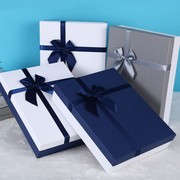 装空衣服蓝色大号礼盒定制印LOGO盒子盒盒生日盒装围巾丝巾包