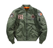 2024春美式空军ma1飞行员男女夹克衫飞机刺绣工装飞行服外套