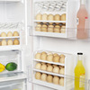 冰箱鸡蛋盒收纳架日式食品级厨房，侧门双层鸡蛋托大容量放鸡蛋神器