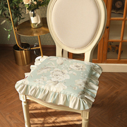 花边椅垫餐椅子垫棉坐垫，装美式法式欧式现代布艺可拆洗四季可用