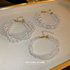 水晶珍珠多层缠绕手链法式复古小众设计感手环时尚个性气质手饰女