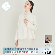 「浮云堂.风」凝脂.新中式改良盘扣短外套女24春禅意气质白色上衣