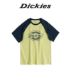 Dickies童装男童女童T恤24新单色logo印花撞色插肩袖拼接短袖T恤