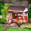 diy手工小屋模型拼装建筑制作中国风礼物创意房子木质场景中式小