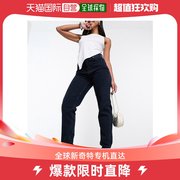 香港直邮潮奢 Calvin Klein Jeans 女士   mom 深色牛仔裤