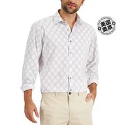 alfani男式常规版型纽扣正装衬衫 - 白色/黑色 美国奥莱直发