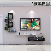 创意电视背景墙装饰架隔板墙上置物架客厅造型架电视柜机顶盒架