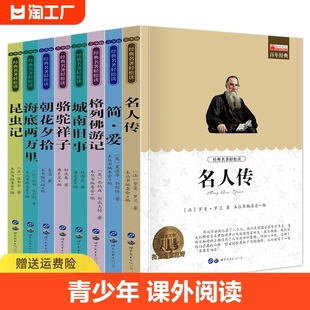 全8本小学生课外阅读青少年世界名著简爱 城南旧事 朝花夕拾四五六年级课外读物快乐读书吧昆虫记 海底两万里